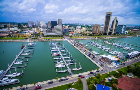 downtown Corpus Christi harbor